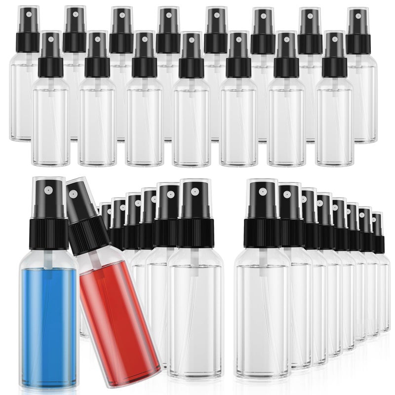 EPHECH 50PCS Small Spray Bottle, 3.4oz/100ml Travel Spray Bottle Clear Fine Mist Spray Bottle Plastic Empty Refillable Spray Bottle for Skin Care, Hair Care, Plant Care & Home Cleaning - Image 1